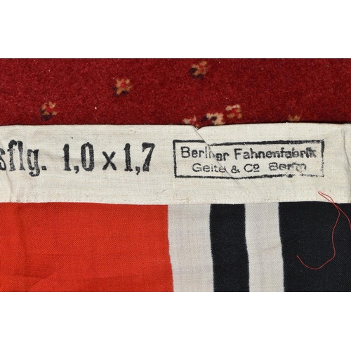 388 - A WWII ERA GERMAN KRIEGSMARINE FLAG, this is marked with an Eagle and M indicating it was for the Kr... 