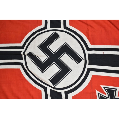 388 - A WWII ERA GERMAN KRIEGSMARINE FLAG, this is marked with an Eagle and M indicating it was for the Kr... 