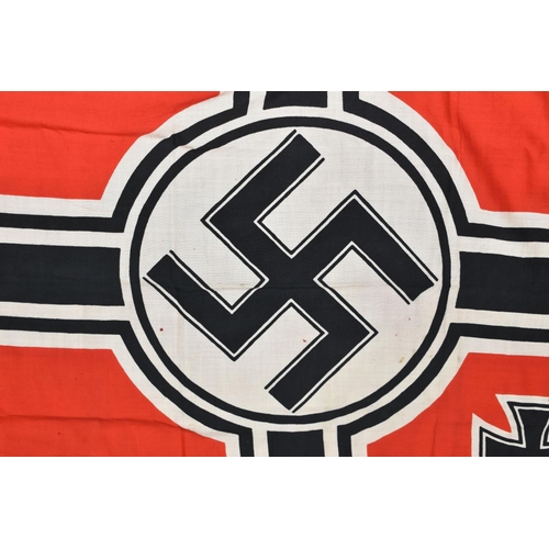 389 - A WWII ERA GERMAN KRIEGSMARINE FLAG, this is marked with an Eagle and M indicating it was for the Kr... 