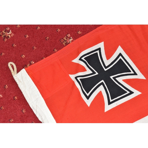 389 - A WWII ERA GERMAN KRIEGSMARINE FLAG, this is marked with an Eagle and M indicating it was for the Kr... 