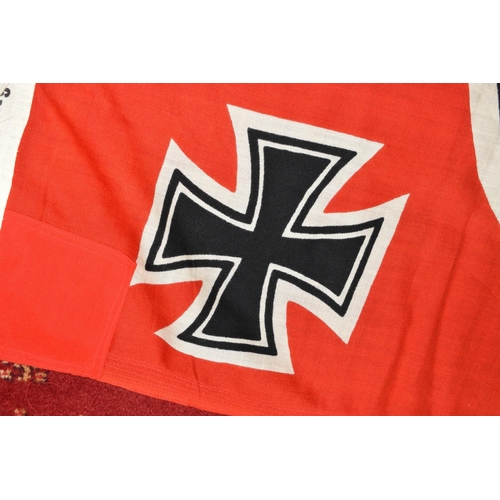 389 - A WWII ERA GERMAN KRIEGSMARINE FLAG, this is marked with an Eagle and M indicating it was for the Kr... 