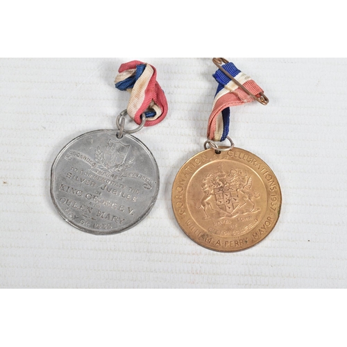 391 - A PAIR OF WWI MEDALS, coronation medals, Jubilee medal and two flags, the WWI pair of medals is name... 