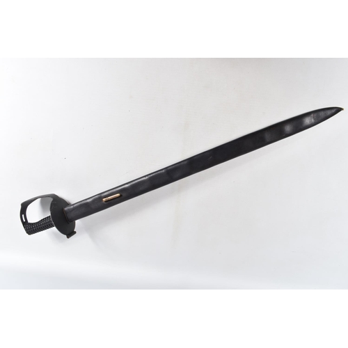 394 - A REPRODUCTION OF A 1804 PATTERN BOARDING CUTLASS, this comes complete with its scabbard and its bla... 