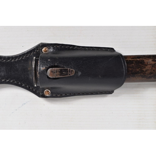 396 - A LATER GERMAN HJ KNIFE AND SCABBARD, the blade does not have a motto but has the maker stamp of Alc... 