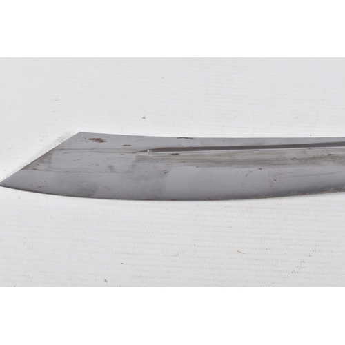 398 - A GERMAN RAD HEWER FOR ENLISTED MEN AND NCO'S, this has a large blade with etched motif and RZM M7/3... 