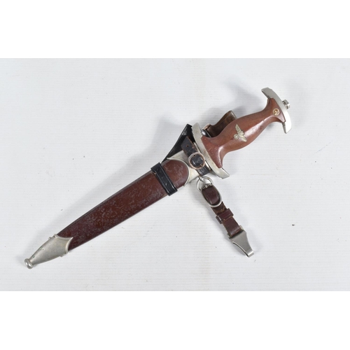 399 - A GERMAN SA DAGGER WITH BELT AND BUCKLE, this dagger has the stamp for Carl Schmidt Sohn Solingen on... 