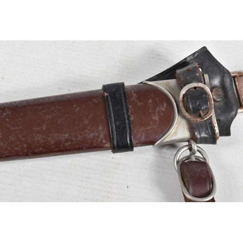 399 - A GERMAN SA DAGGER WITH BELT AND BUCKLE, this dagger has the stamp for Carl Schmidt Sohn Solingen on... 