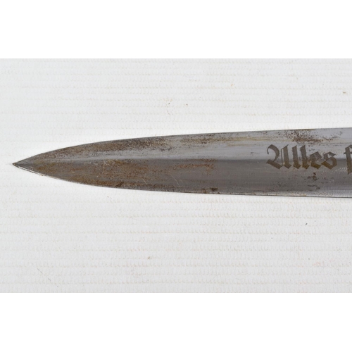 399 - A GERMAN SA DAGGER WITH BELT AND BUCKLE, this dagger has the stamp for Carl Schmidt Sohn Solingen on... 