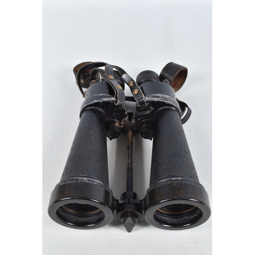 402 - A PAIR OF BARR AND STROUD NAVAL BINOCULARS IN ORIGINAL CASE, these have the military Broad arrow on ... 