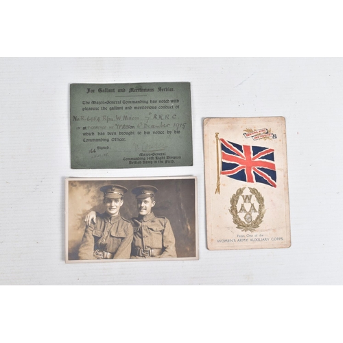 403 - A WWI 1914-15 TRIO OF MEDALS AND A MILITARY MEDAL FOR BRAVERY, complete with a Wilnecote Tribute med... 