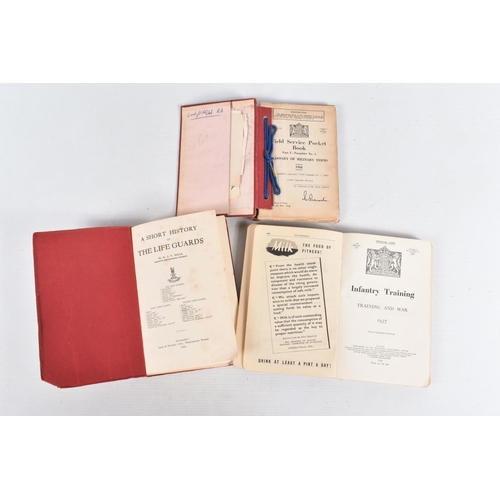 404 - A COLLECTION OF BOOKS, NEWS PAPERS, EPHEMERA AND A HAT covering WW1 and WWII, this lot includes fory... 