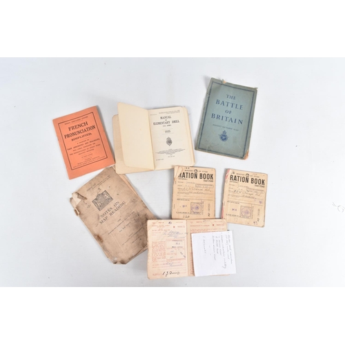 404 - A COLLECTION OF BOOKS, NEWS PAPERS, EPHEMERA AND A HAT covering WW1 and WWII, this lot includes fory... 