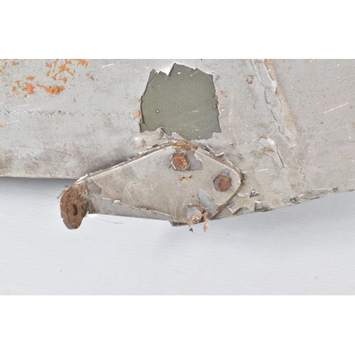 408 - A WING SECTION FROM A DE-HAVILLAND MOTH MINOR AIRPLANE, this wing section was silver in colour and h... 