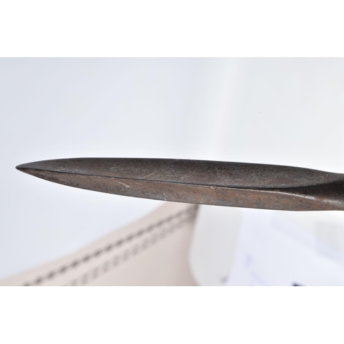 411 - A LARGE 19TH CENTURY BOARDING STYLE PIKE/ CAVALRY LANCE, featuring an ash shaft with an off centre l... 