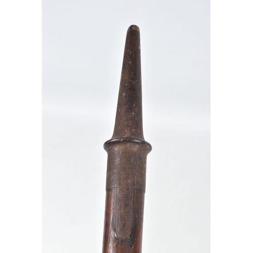 411 - A LARGE 19TH CENTURY BOARDING STYLE PIKE/ CAVALRY LANCE, featuring an ash shaft with an off centre l... 