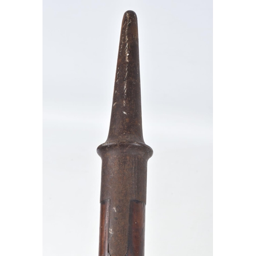 411 - A LARGE 19TH CENTURY BOARDING STYLE PIKE/ CAVALRY LANCE, featuring an ash shaft with an off centre l... 