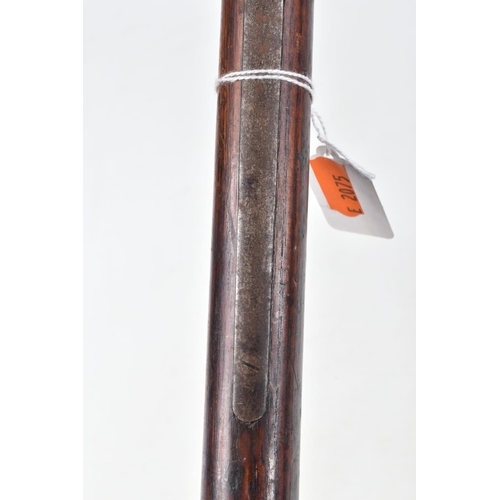 411 - A LARGE 19TH CENTURY BOARDING STYLE PIKE/ CAVALRY LANCE, featuring an ash shaft with an off centre l... 