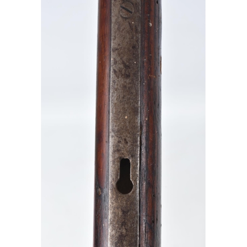 411 - A LARGE 19TH CENTURY BOARDING STYLE PIKE/ CAVALRY LANCE, featuring an ash shaft with an off centre l... 