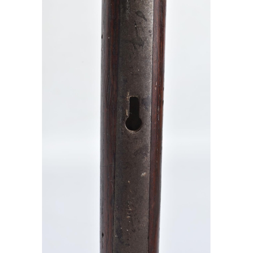 411 - A LARGE 19TH CENTURY BOARDING STYLE PIKE/ CAVALRY LANCE, featuring an ash shaft with an off centre l... 