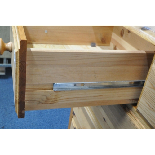 1225 - A MODERN PINE CHEST OF TWO SHORT OVER FOUR LONG DRAWERS, width 85cm x depth 42cm x height 110cm, alo... 