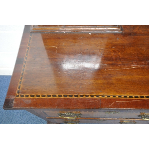 1242 - A GEORGIAN STYLE REPRODUCTION OAK DRESSER, the top fitted with two doors, two drawers, an arrangemen... 