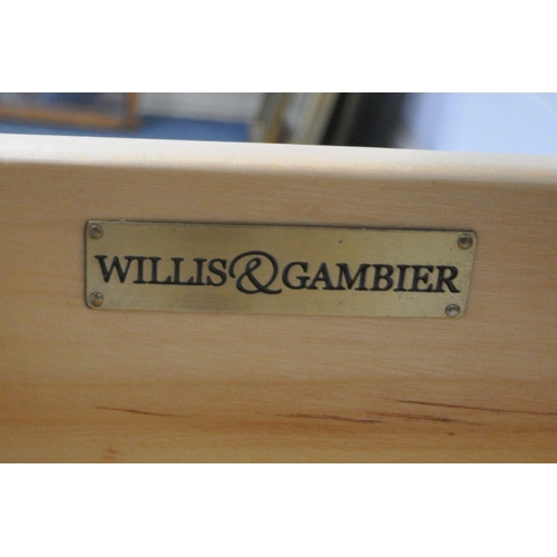 1259 - A SELECTION OF CREAM FURNITURE, to include a Willis and Gambier single drawer bedside cabinet, with ... 