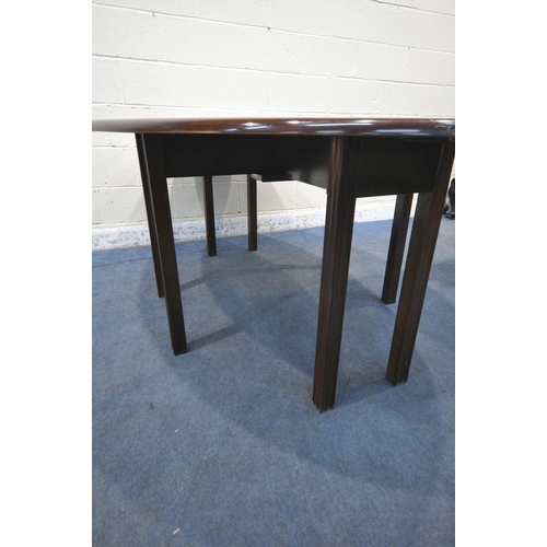 1304 - POSSIBLY WILLIAM TILLMAN, A REPRODUCTION GEORGIAN STYLE MAHOGANY WAKE TABLE, length 198cm x width 13... 