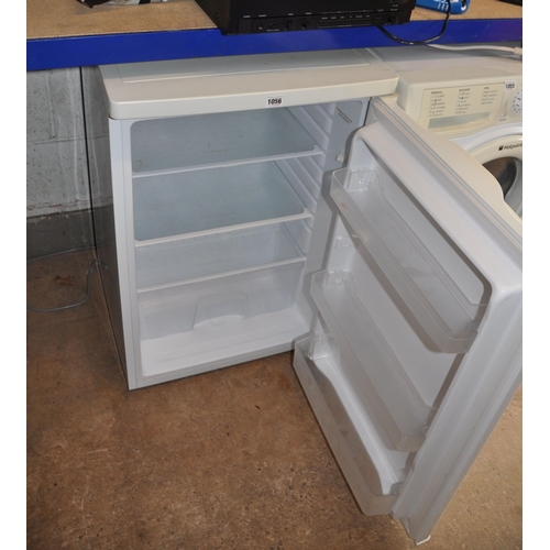 1056 - A BUSH UNDERCOUNTER FRIDGE width 55cm depth 56cm height 84m (PAT pass and working at 0 degrees)