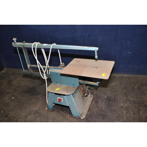 1062 - A NU TOOL PILAR DRILL 58cm HIGH (PAT pass and working) a Peter Gee Scroll saw (PAT fail due to unins... 