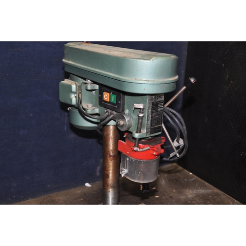 1077 - A NU TOOL CH10 PILLAR DRILL total height 58cm, an Efbe-Schott steam cleaners (both PAT pass and work... 