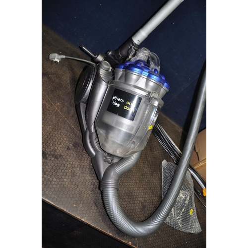 1081 - A DYSON DC19 ALLERGY VACUUM CLEANER, a Tesco vacuum cleaner and a Wolf Steam mop (all PAT pass and w... 