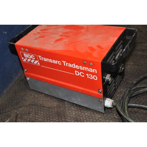 1100 - A BOC TRANSARC TRADESMAN DC130 ELECTRIC ARC WELDER with earth and stick cables (PAT pass and working... 