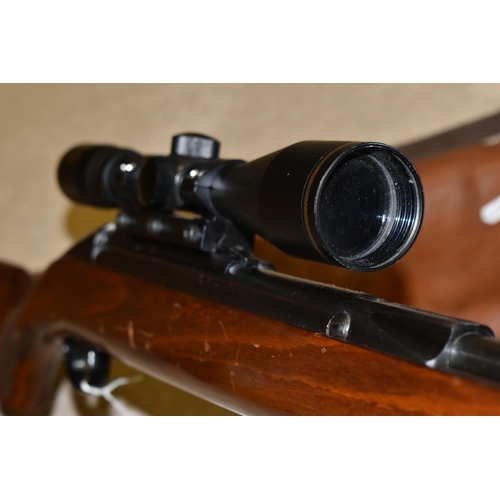 164 - A BSA UNDERLEVER .22 CALIBRE AIR RIFLE, serial no.GR03289, complete with Shrike Optical 3-9x40 teles... 