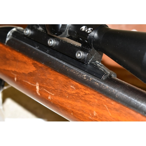 164 - A BSA UNDERLEVER .22 CALIBRE AIR RIFLE, serial no.GR03289, complete with Shrike Optical 3-9x40 teles... 