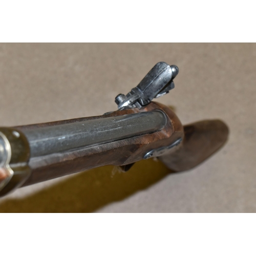 165 - A MODERN REPLICA OF A FLINTLOCK MUSKET, aluminium tube and lock BUYER MUST BE 18 YEARS OF AGE OR OVE... 