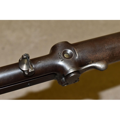 168 - A .177'' B.S.A. AIR RIFLE, serial number 15173, fitted with a pistol grip stock and spade handle co... 