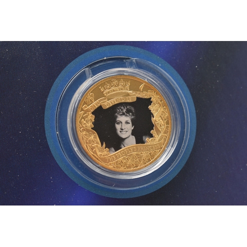 148 - DIANA 60th BIRTHDAY REMEMBERED GOLD COIN, 9ct gold, 8 grams, diameter 26mm in rose gold, together wi... 