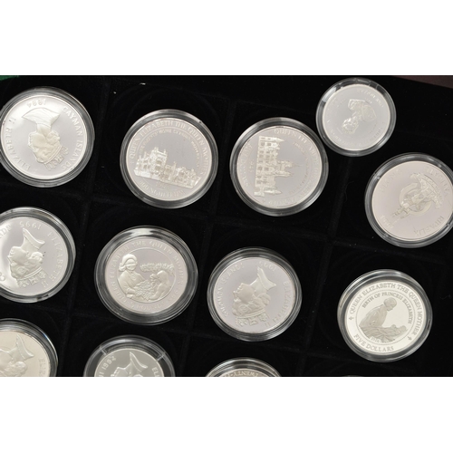 150 - A CARDBOARD BOX CONTAINING SILVER PROOF AND OTHER COINS, to include a boxed selection of Silver Proo... 