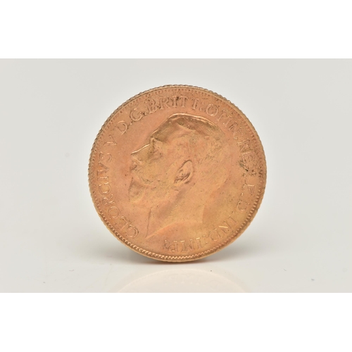 154 - A GEORGE V FULL GOLD SOVEREIGN COIN, dated 1914, 22ct, approximate gross weight 7.98 grams, diameter... 