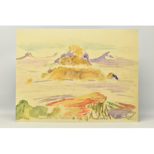 301 - JIMI HENDRIX (AMERICA 1942-1970) 'MOUNTAIN IN THE CLOUDS', a modern A/P edition print of a landscape... 