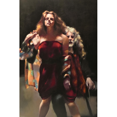 302 - ROBERT LENKIEWICZ (1941-2002) 'THE PAINTER WITH JANINE PECORINI', a limited edition print on board, ... 