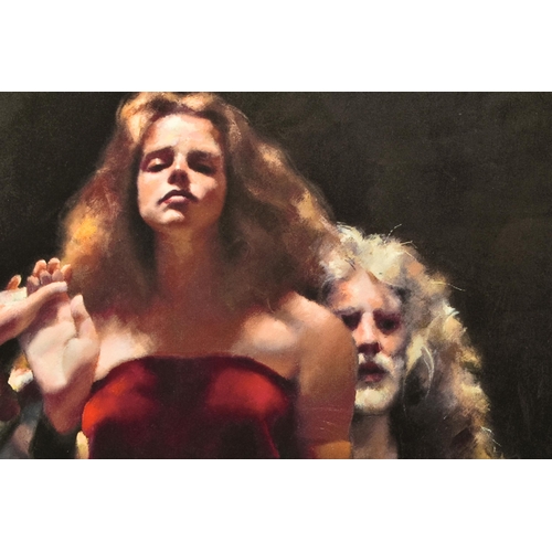 302 - ROBERT LENKIEWICZ (1941-2002) 'THE PAINTER WITH JANINE PECORINI', a limited edition print on board, ... 