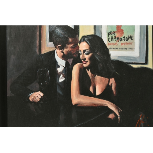 311 - FABIAN PEREZ (ARGENTINA 1967) 'PROPOSAL AT HOTEL DU VIN' male and female figures in a bar, signed li... 