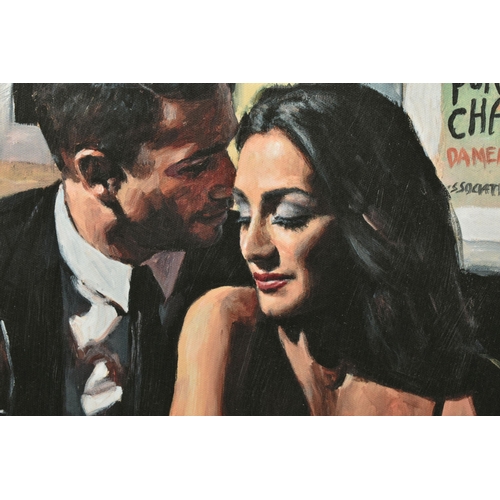 311 - FABIAN PEREZ (ARGENTINA 1967) 'PROPOSAL AT HOTEL DU VIN' male and female figures in a bar, signed li... 