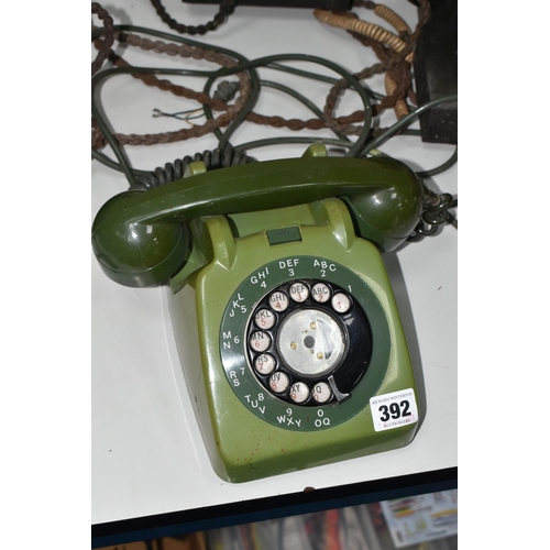 392 - FIVE BAKELITE VINTAGE TELEPHONES to include four ATM L11560.C7 table telephones in black with origin... 