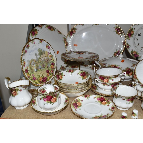 398 - A LARGE QUANTITY OF ROYAL ALBERT 'OLD COUNTRY ROSES' DINNER WARE to include butter, cheese, cake kni... 