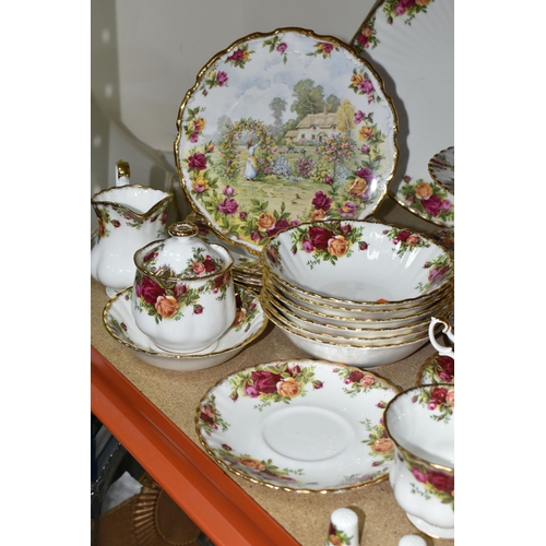 398 - A LARGE QUANTITY OF ROYAL ALBERT 'OLD COUNTRY ROSES' DINNER WARE to include butter, cheese, cake kni... 