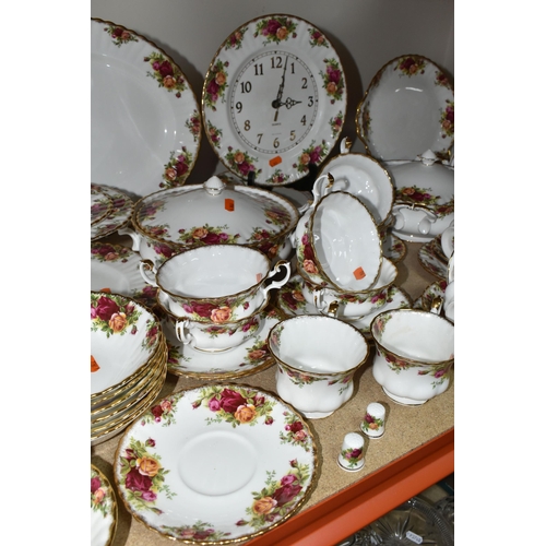 398 - A LARGE QUANTITY OF ROYAL ALBERT 'OLD COUNTRY ROSES' DINNER WARE to include butter, cheese, cake kni... 