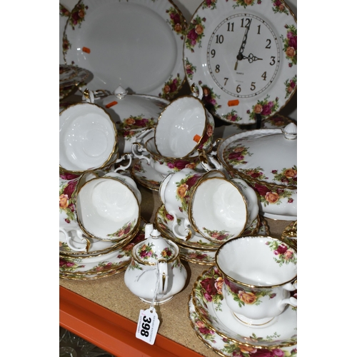 398 - A LARGE QUANTITY OF ROYAL ALBERT 'OLD COUNTRY ROSES' DINNER WARE to include butter, cheese, cake kni... 