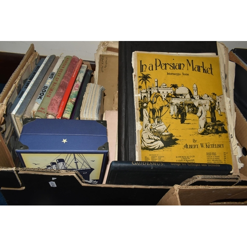 402 - AN ASSORTMENT OF 1920s MUSIC PARAPHANALIA AND MIXED SUNDRIES to include a late Victorian W. Insall B... 